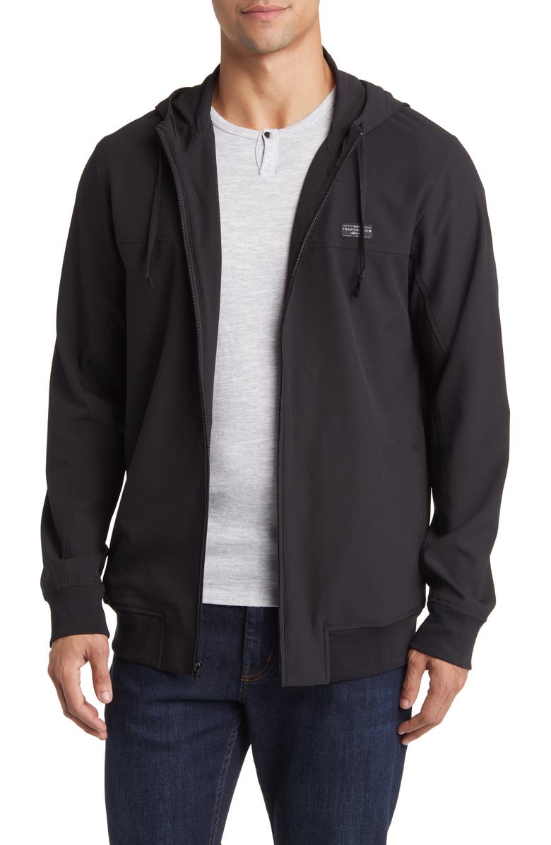 TravisMathew Wanderlust Hooded Jacket, Main, color, Black