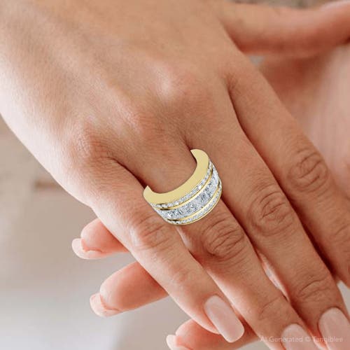 Bliss Diamond 5 3/4ct Bold Diamond Statement Ring 14k Gold Or Platinum Lab Grown In Gold