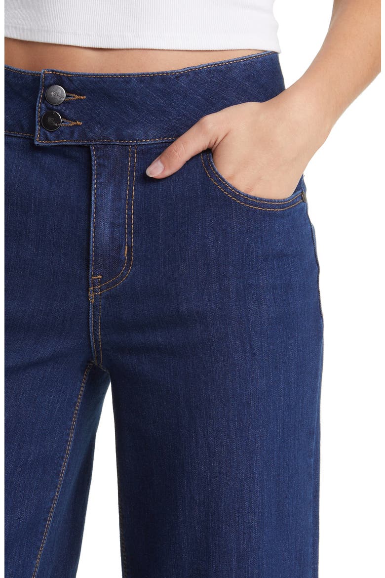 Two-Button High Waist Wide Leg Jeans, Alternate, color, QUINLIN