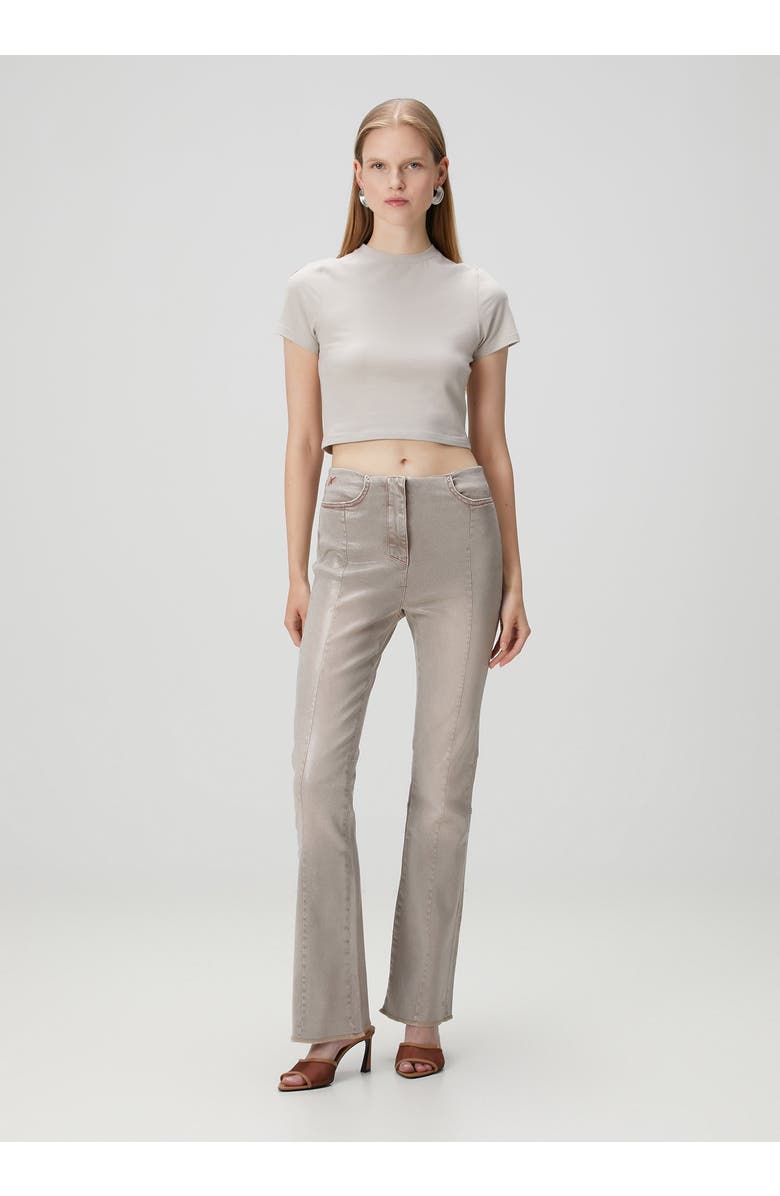 PCFG Cotton Coated Flare Pant, Alternate, color, Beige