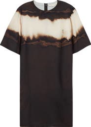 Jason Wu Collection Burned Stripe Short Sleeve T-Shirt Dress