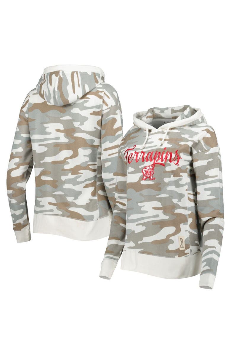 PRESSBOX Women's Pressbox Camo Maryland Terrapins San Pablo Pullover Hoodie, Main, color, Camo