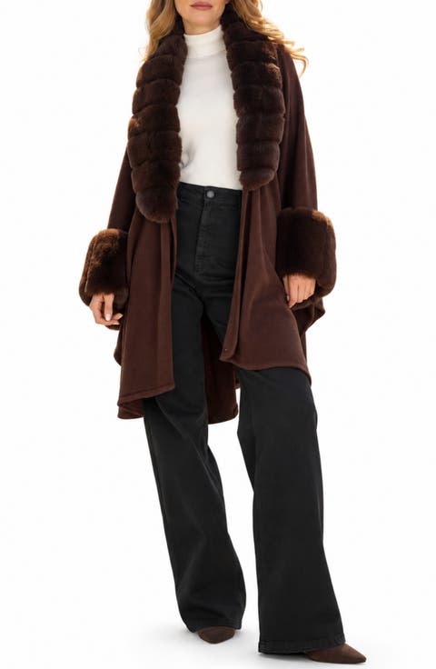Filippa Faux Fur Trim Cardigan