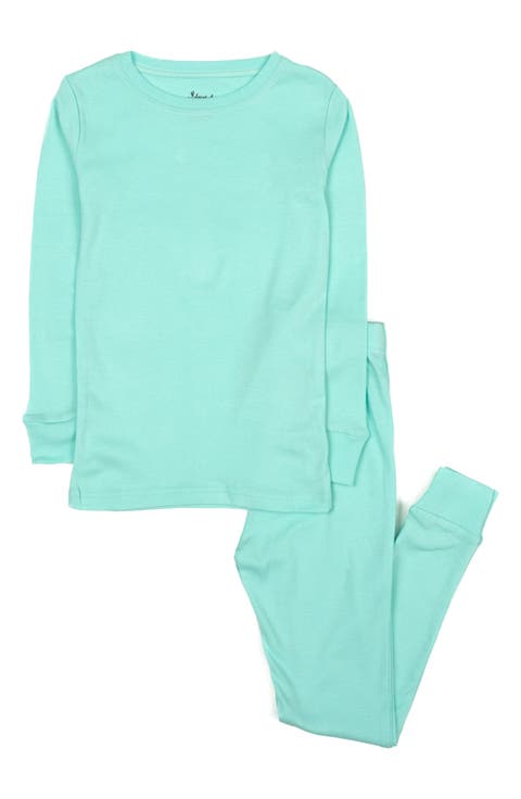 LEVERET Solid 2-Piece Cotton Pajamas