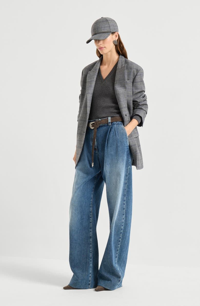 Brunello Cucinelli Long sleeve T-shirt, Alternate, color, Anthracite