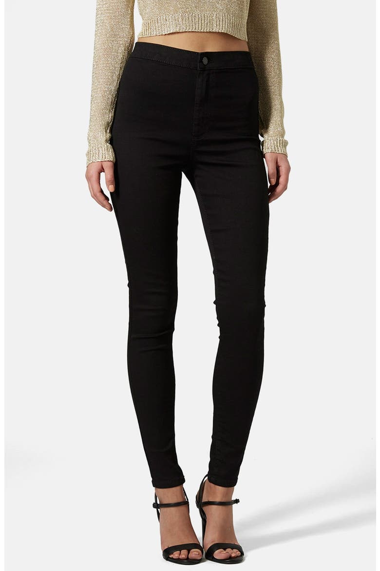 Joni High Waist Ankle Skinny Jeans, Main, color, BLACK