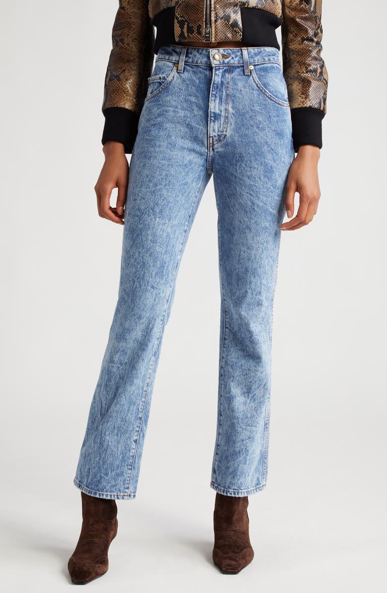 Khaite Vivian Stretch Denim Bootcut Jeans, Main, color, 