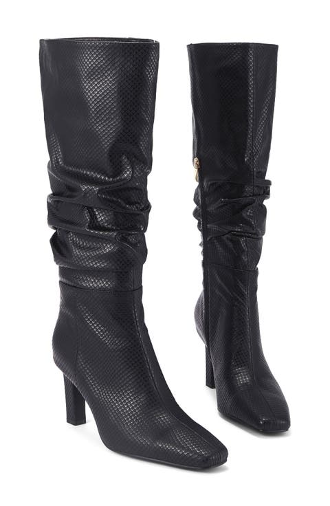 Fallon Faux Leather Knee High Boot