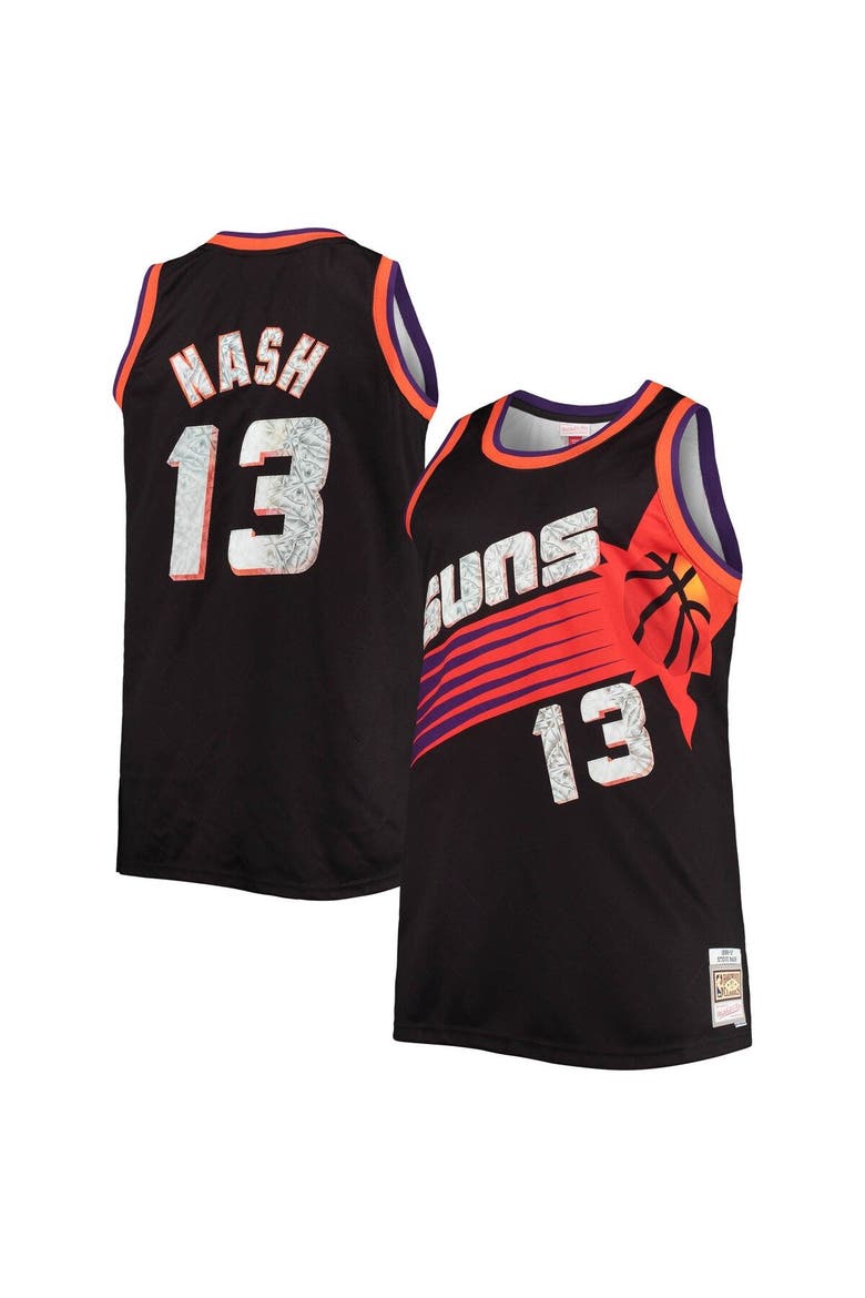 Men's Mitchell & Ness Steve Nash Black Phoenix Suns Big & Tall 1996/97 NBA 75th Anniversary Diamond Swingman Jersey, Alternate, color, Black