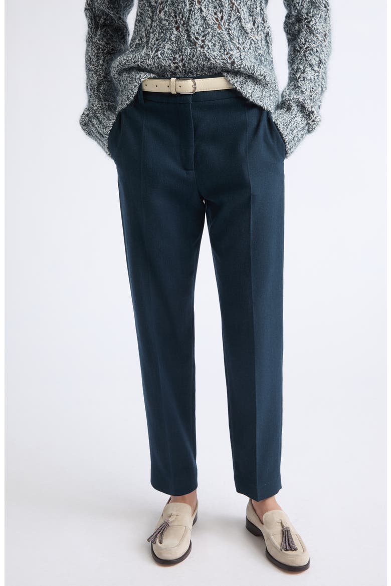 New New York Straight Leg Wool & Cashmere Pants, Main, color, 178 DARK JADE