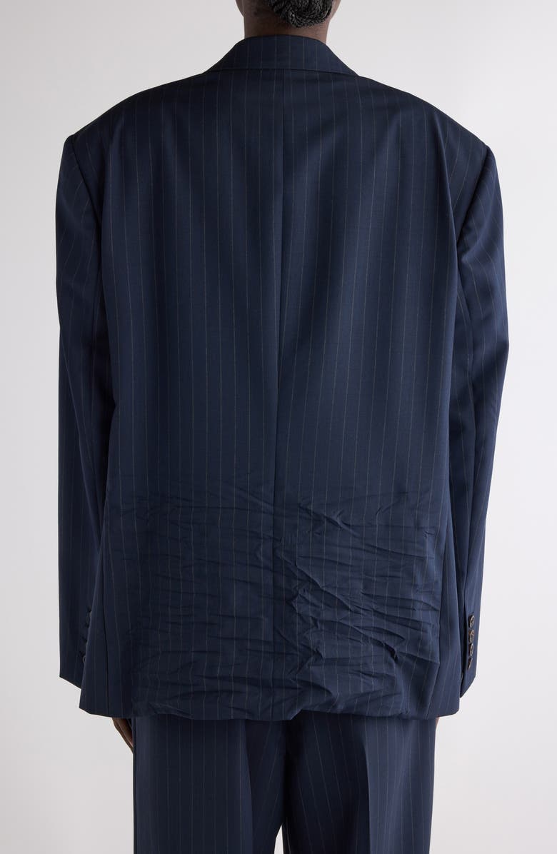 Pinstripe Wool Blazer