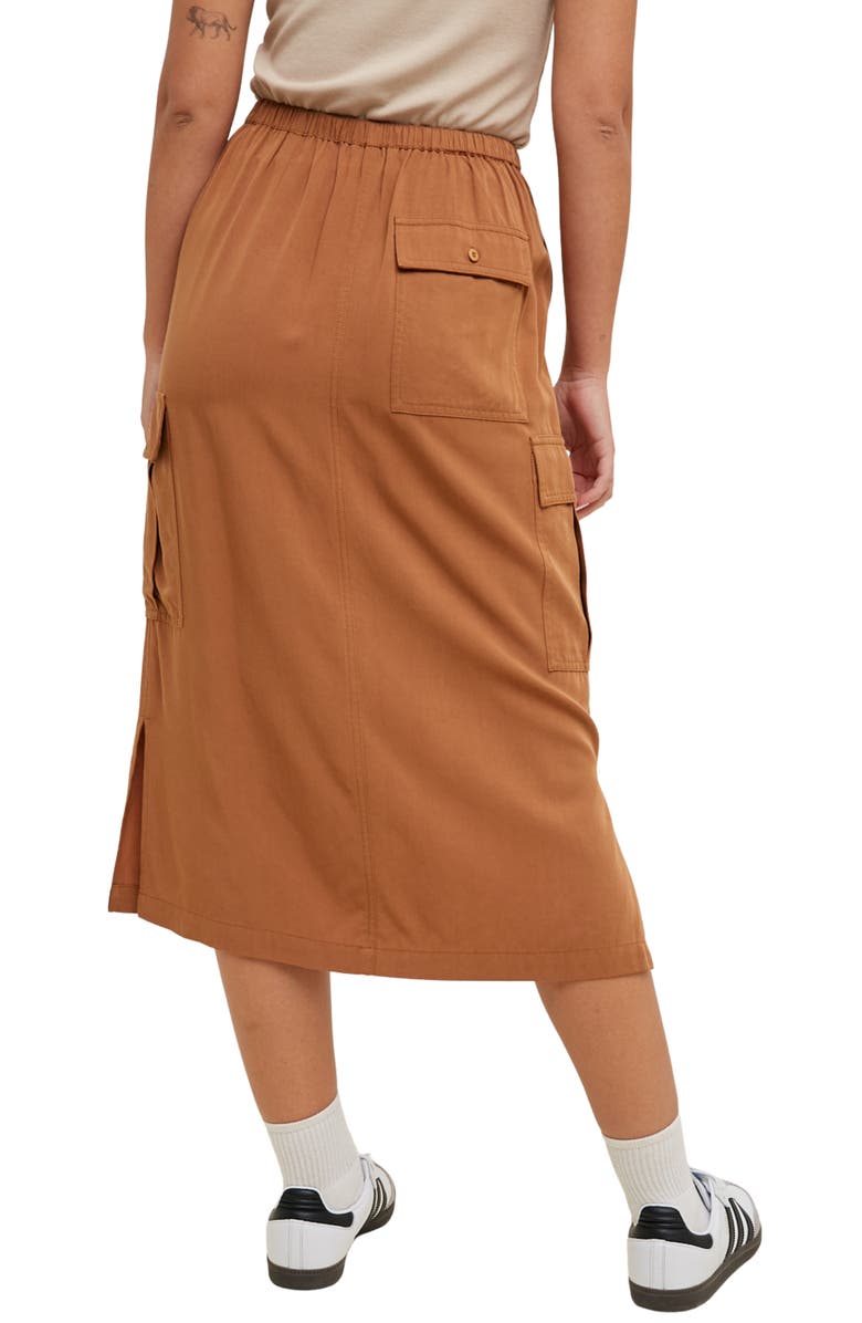 WISHLIST Cargo Midi Skirt, Alternate, color, Bronze
