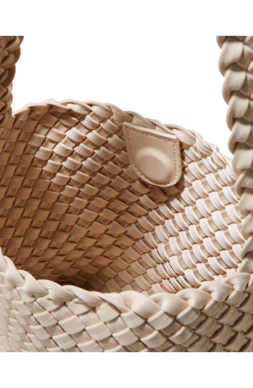 Shop Naghedi Laguna Woven Crossbody Bag In Ecru