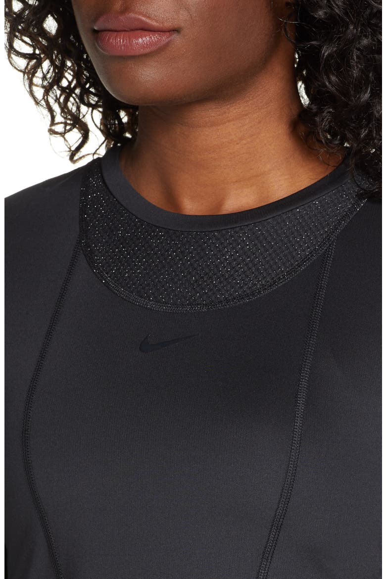 Pro Warm Hollywood Long Sleeve Top, Alternate, color, BLACK/ CLEAR