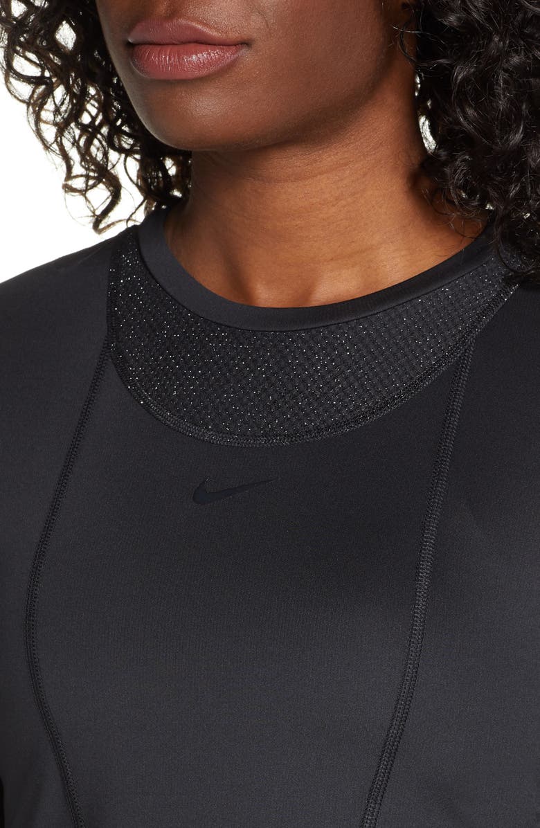 Nike Pro Warm Hollywood Long Sleeve Top, Alternate, color,