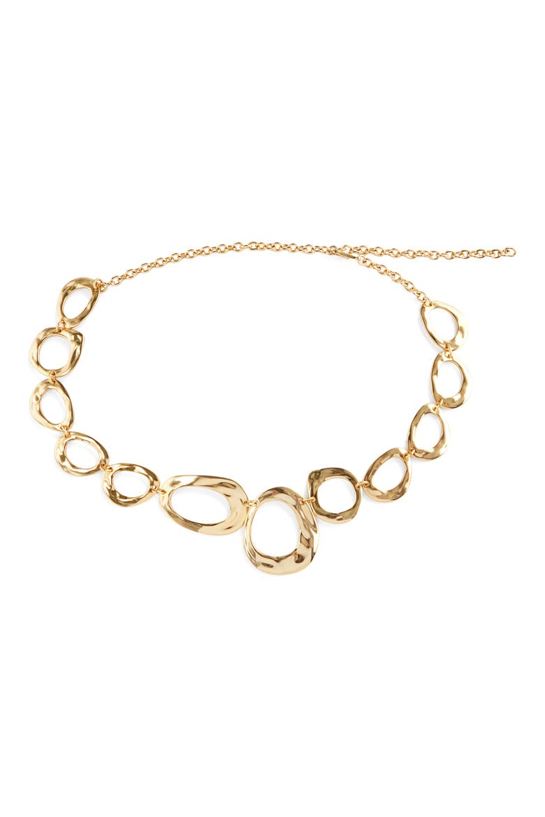 Alight Round Link Chain Belt, Main, color, GOLD