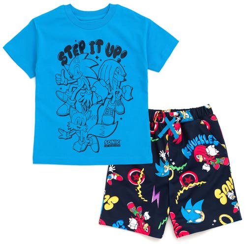 Sega T-shirt & Mesh Shorts Set In Blue
