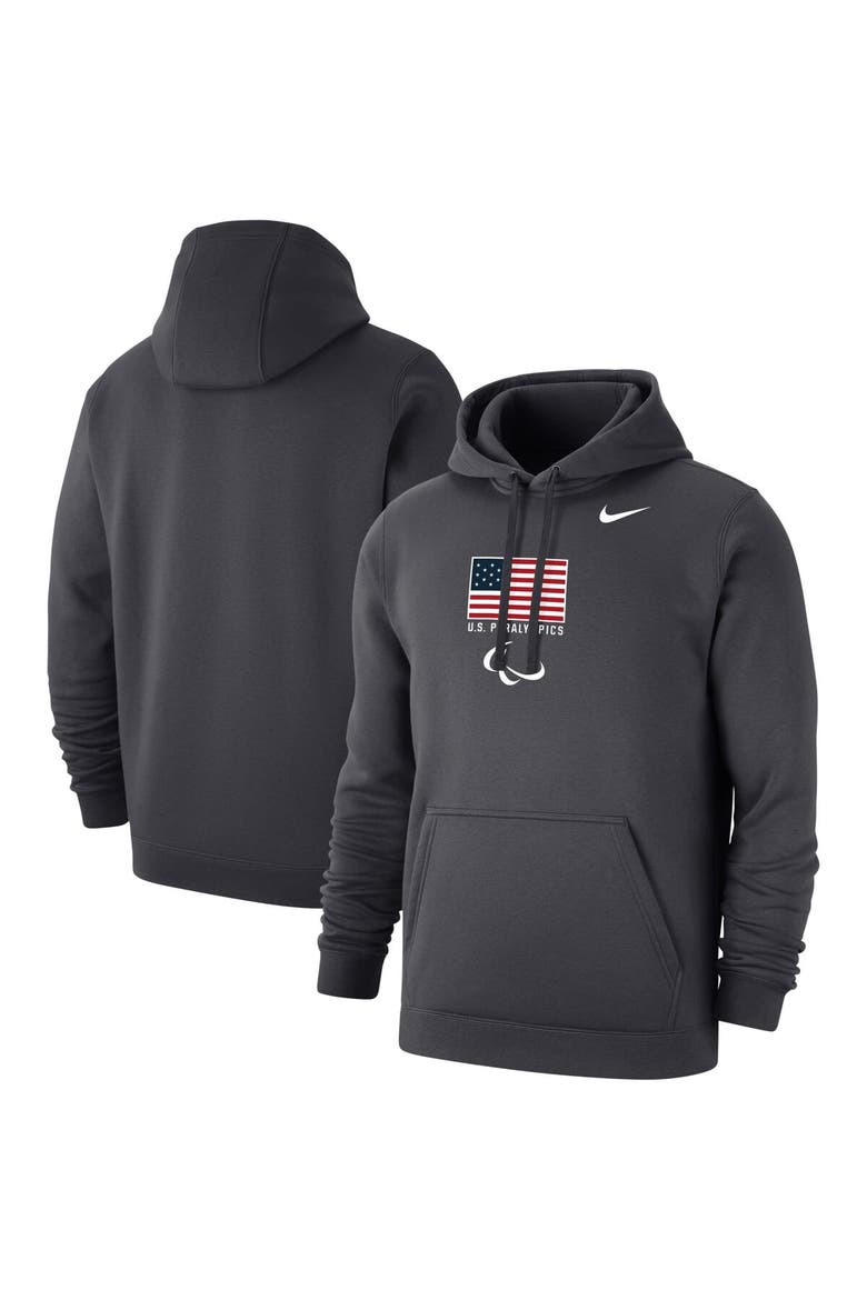 Men's Nike Anthracite Team USA Fleece Pullover Hoodie, Alternate, color, Anthracite