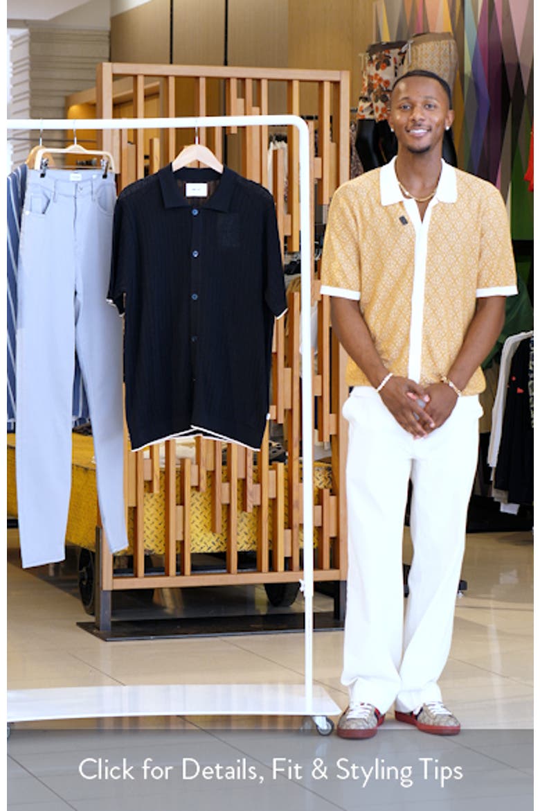 Nalo 6561 Short Sleeve Knit Cotton Button-Up Shirt video