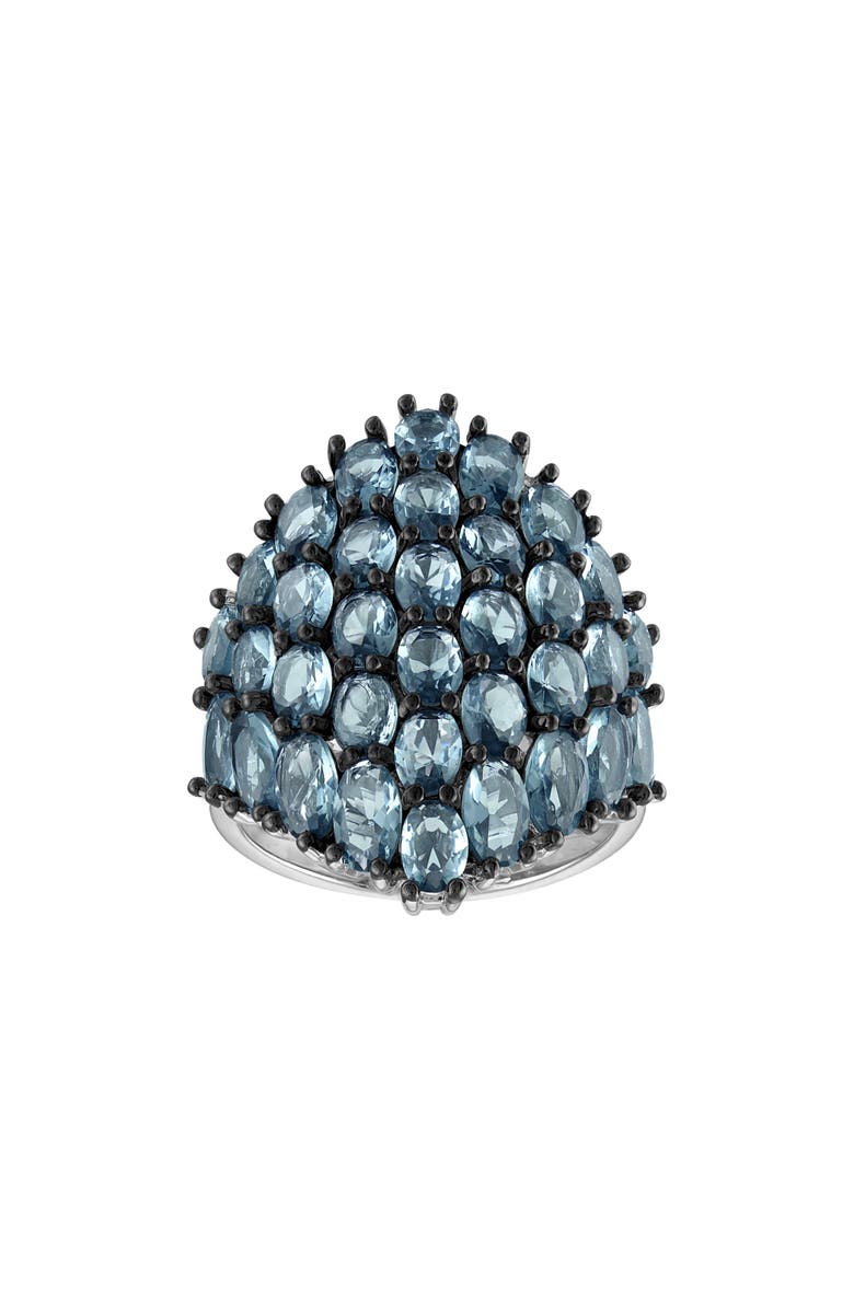 FZN Blue Stone Cocktail Ring, Main, color, Silver