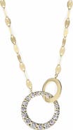 LANA 14K Gold Diamond Interlocking Pendant Necklace