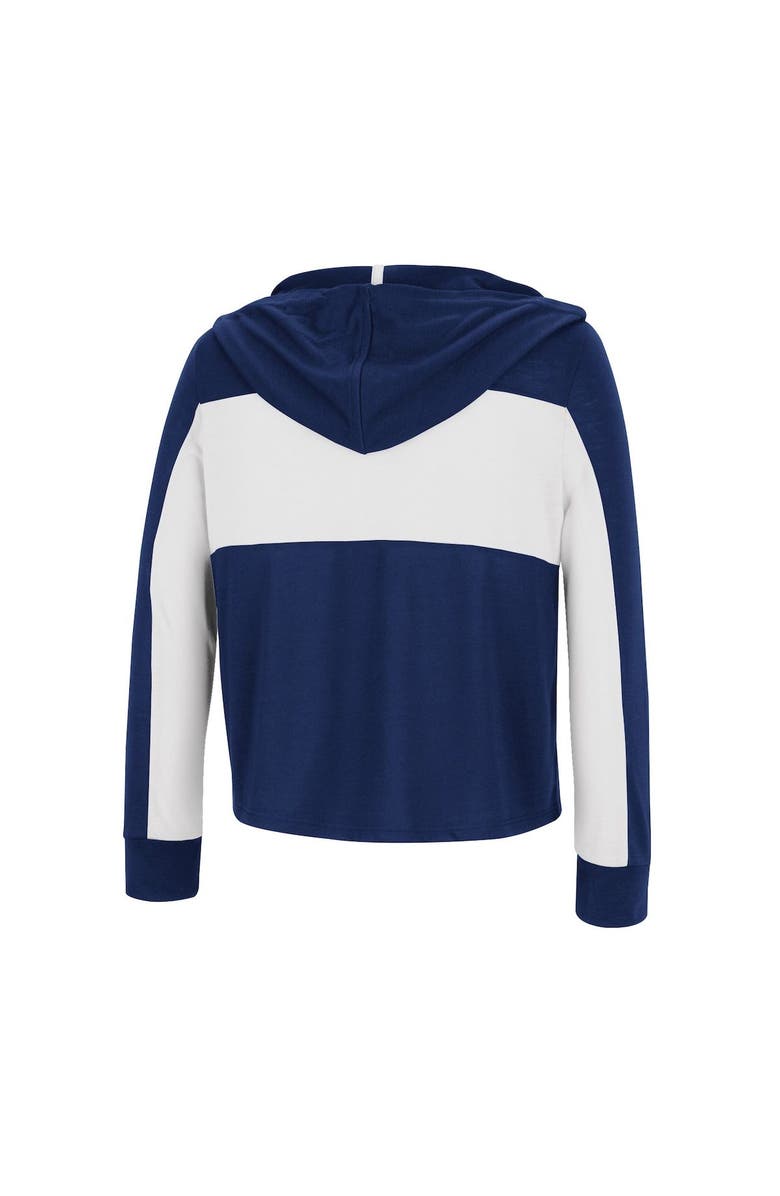 COLOSSEUM Girls Youth Colosseum Navy Penn State Nittany Lions Galooks Hoodie Lace-Up Long Sleeve T-Shirt, Alternate, color, 