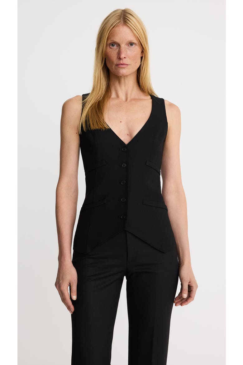 Waistcoat, Main, color, Black Pique