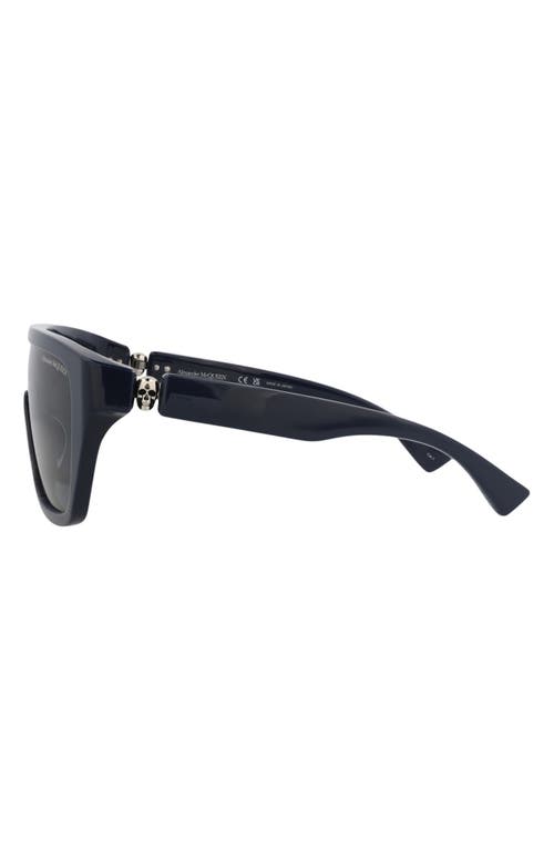 Alexander Mcqueen Shield-frame Recycled Acetate Sunglasses In Blue