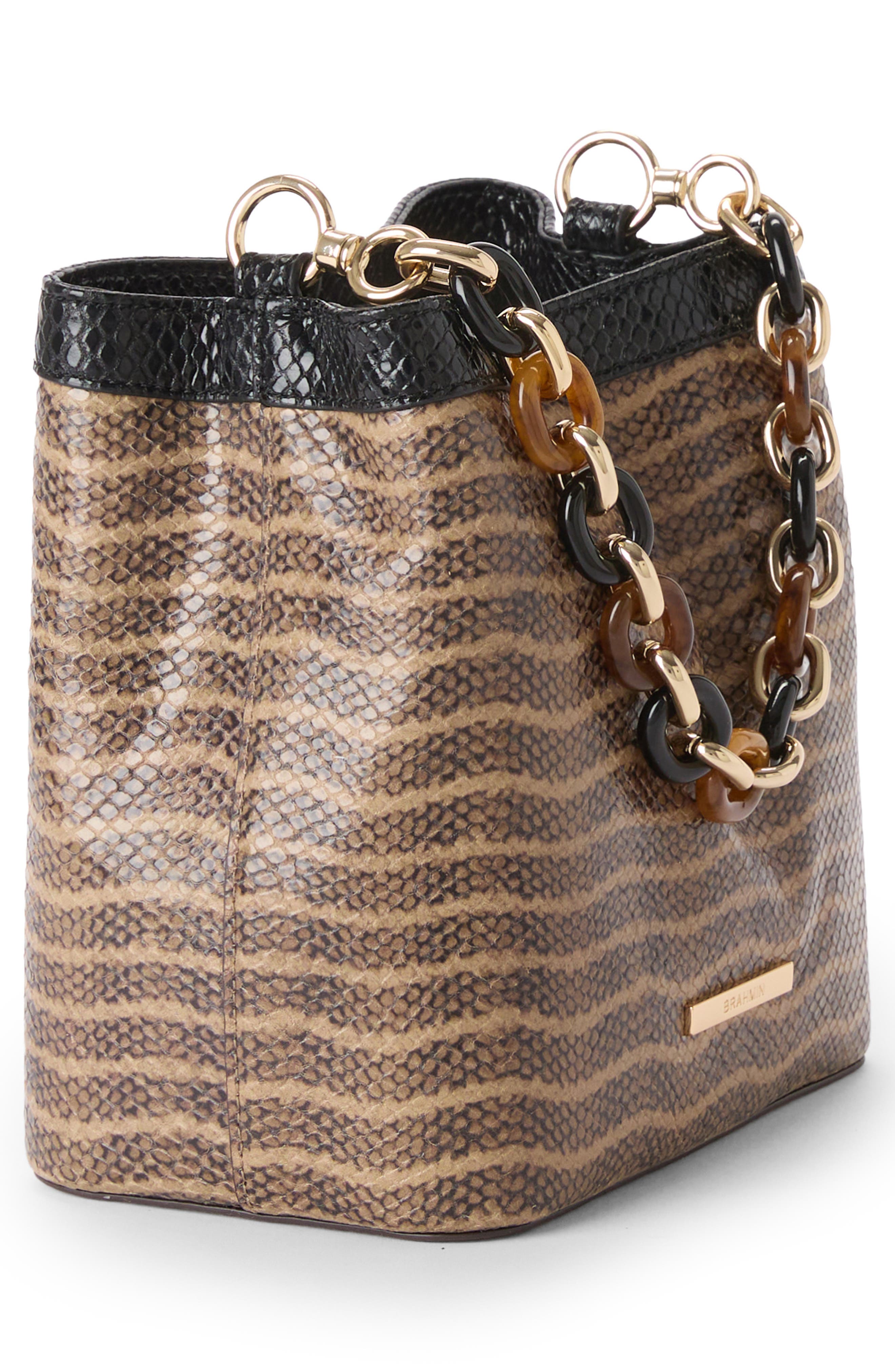 Mod Mini Amelia Croc Embossed Leather Crossbody Bag, Alternate, color, BEIGE MULTI
