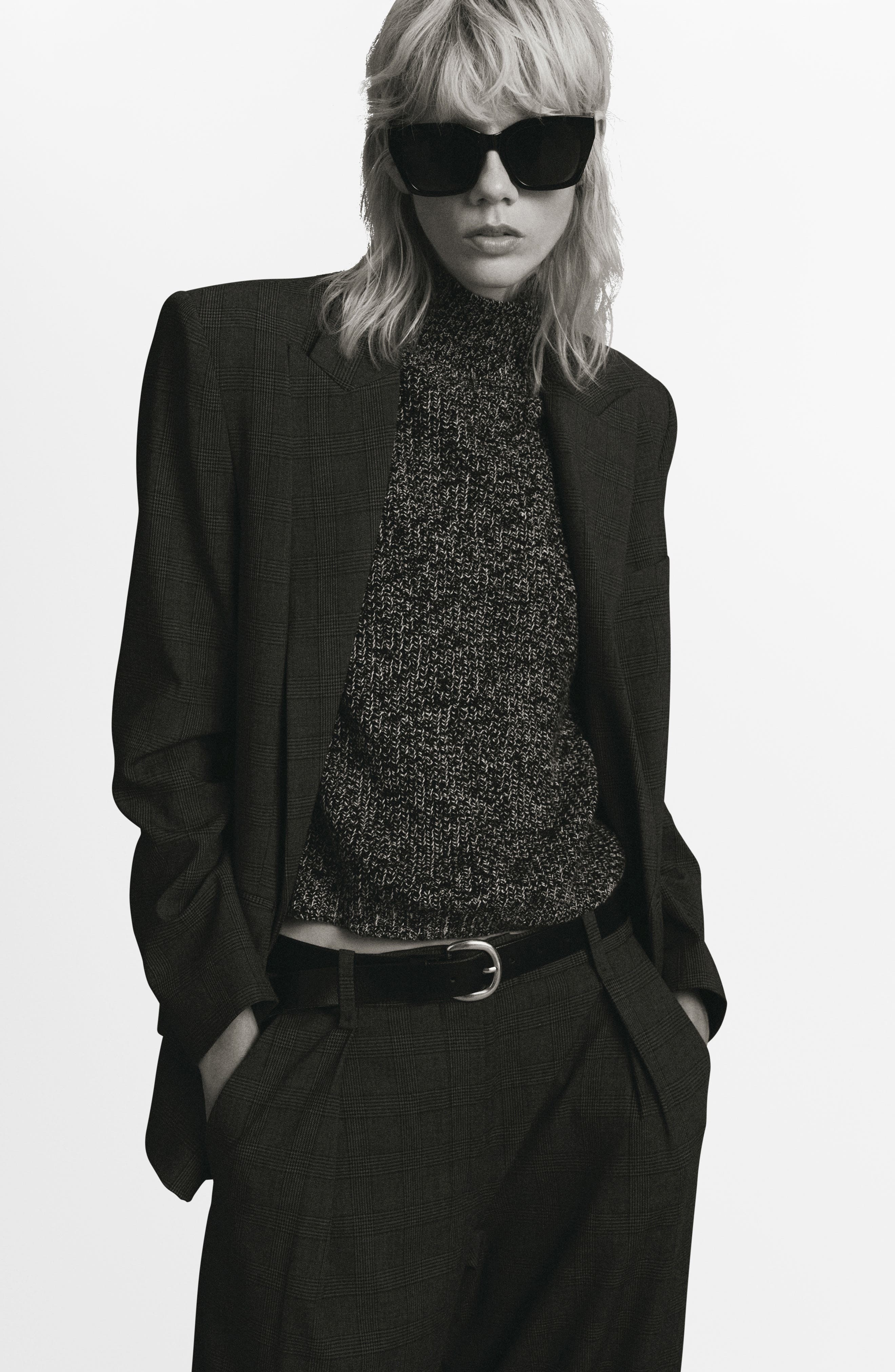 Marled Mock Neck Short Sleeve Sweater - image 2