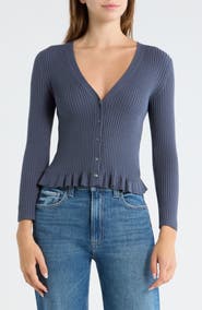 PAIGE Royce Cotton & Silk Blend Rib Cardigan