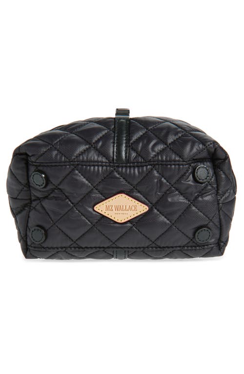 Mz Wallace Mini Astor Diamond Quilted Top Handle Bag In Black