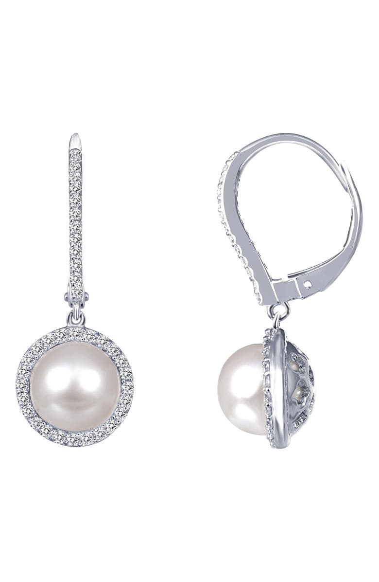 Lafonn 'Lassaire' Pearl Drop Earrings, Alternate, color,