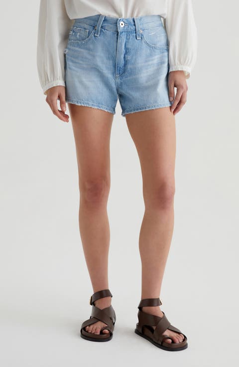 Halle High Waist Relaxed Denim Shorts