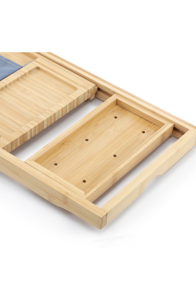 Megachef Expandable Wood Bath Tray, Alternate, color, Bamboo
