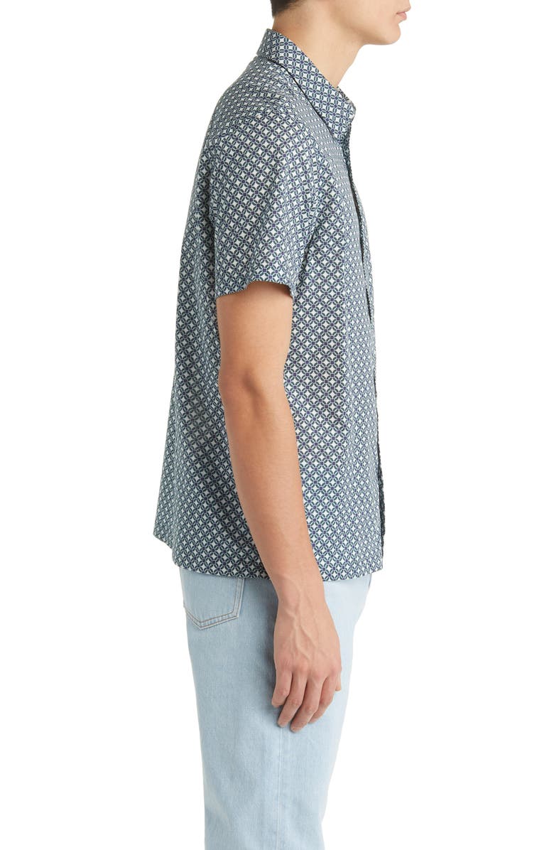 A.P.C. Leandre Short Sleeve Button-Up Shirt, Alternate, color, 