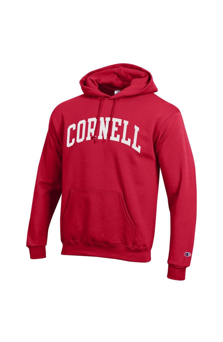 Champion Men's Champion  Red Cornell Big Red Basic Arch Fleece Pullover Hoodie, Alternate, color, 