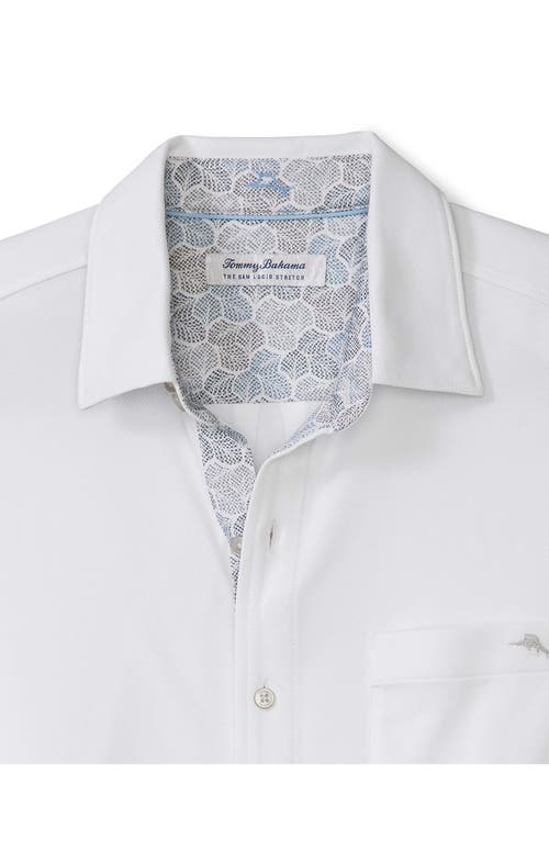 Tommy Bahama San Lucio Tri Leaf Geo Happy Hour Islandzone® Button-up Shirt In White