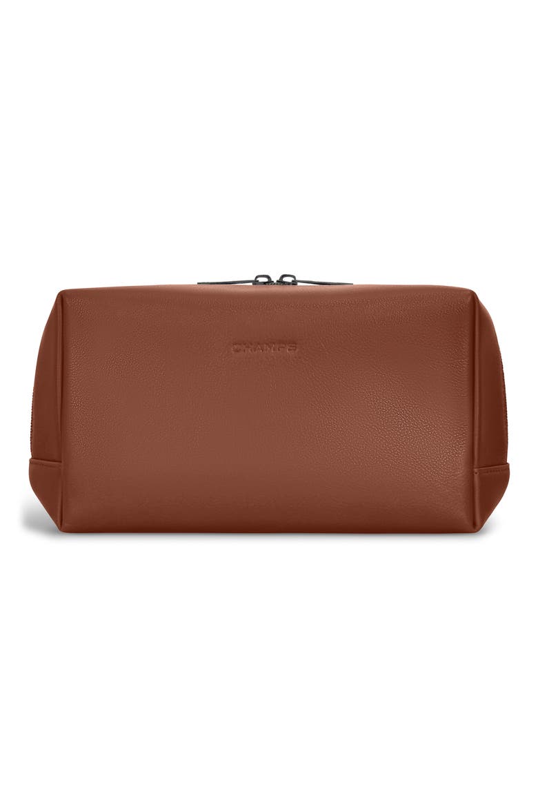 Onyx Leather Dopp Kit, Main, color, BROWN