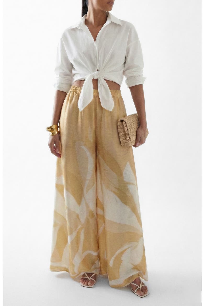 Rocio Super-wide Jant Pants, Main, color, Rocio Yellow