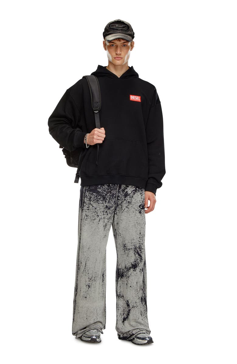 DIESEL<sup
®</sup
S-Boxt Oversize Hoodie, Alternate, color, Black