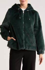 Rebecca Minkoff Faux Fur Hooded Jacket