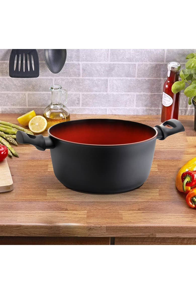 Terra-Cotta 4.75 Quart Aluminum Nonstick Dutch Oven, Alternate, color, Black