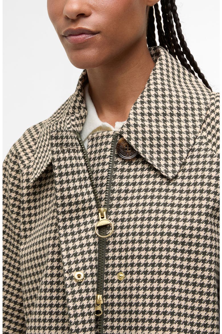 Kennedy Water Resistant Houndstooth Check Jacket, Alternate, color, SAGE HOUNDSTOOTH/ MIST