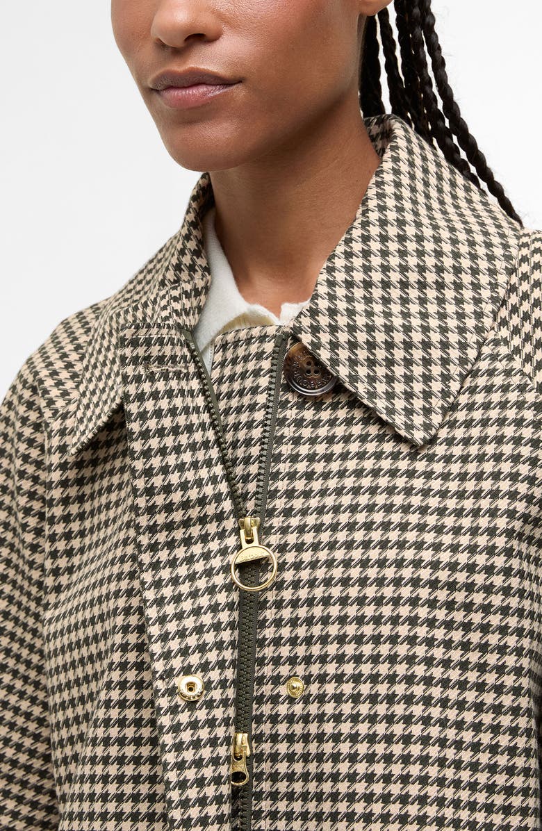 Barbour Kennedy Water Resistant Houndstooth Check Jacket, Alternate, color, Sage Houndstooth/ Mist