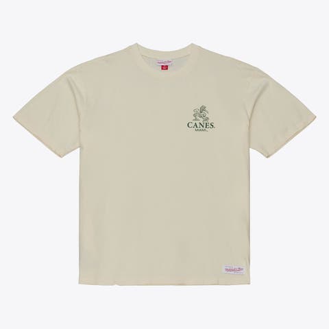 Men's  Mitchell & Ness  Cream Miami Hurricanes Core Icon T-Shirt
