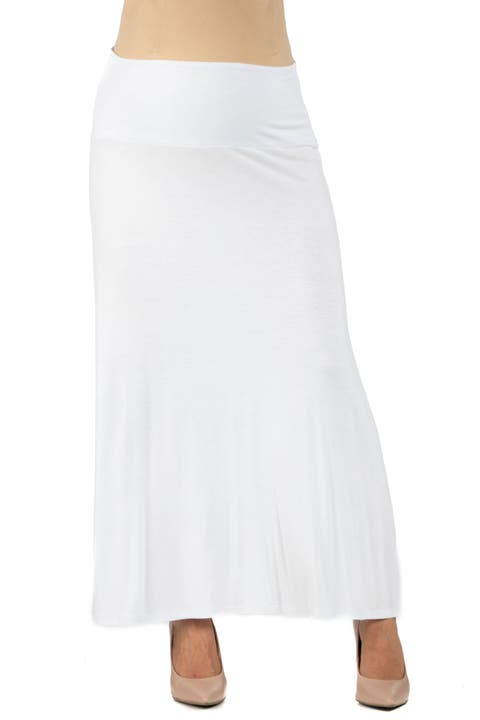 Maternity Elastic Waist Maxi Skirt