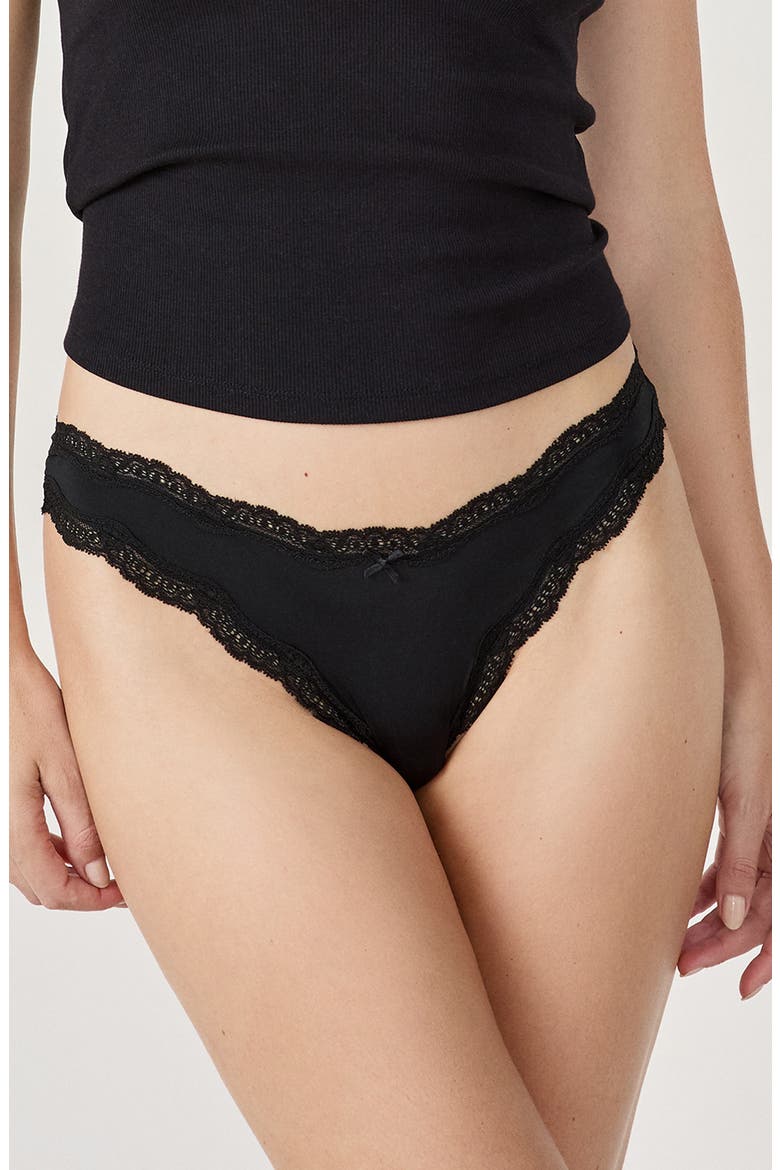 Jim Micro 3-Pack Thongs, Alternate, color, BLACK