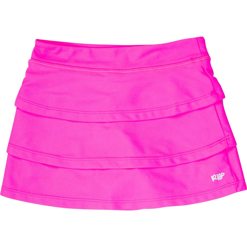 Rufflebutts Girls Active Skort In Neon Magenta