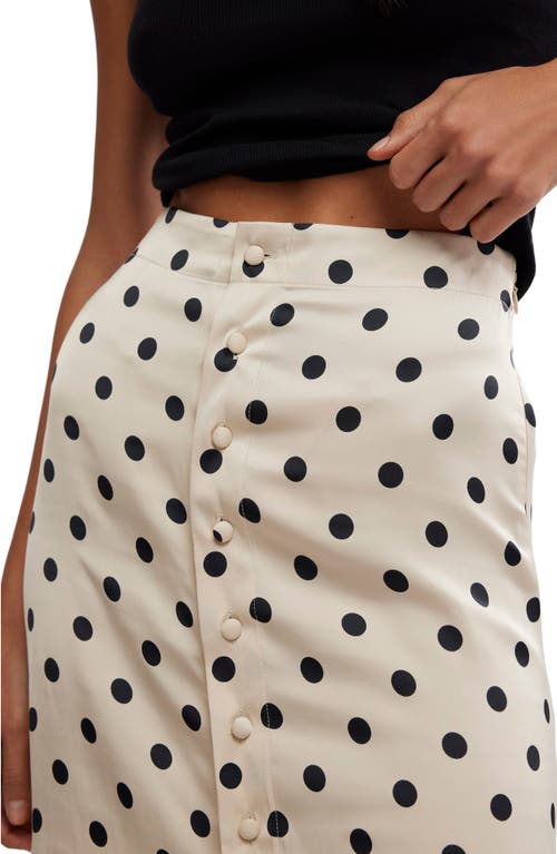 FREE PEOPLE FREE PEOPLE ANALISE POLKA DOT BUTTON-UP MIDI SKIRT